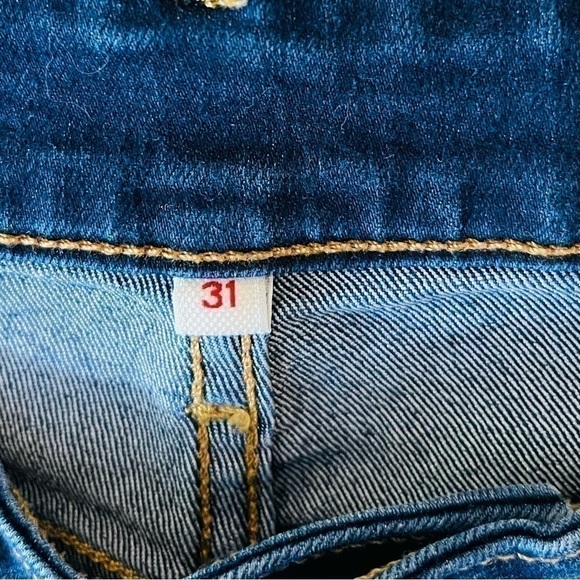 Levi’s Hi-Rise Denim Shorts Women Size 31 Blue Pockets Stretch - Picture 4 of 13